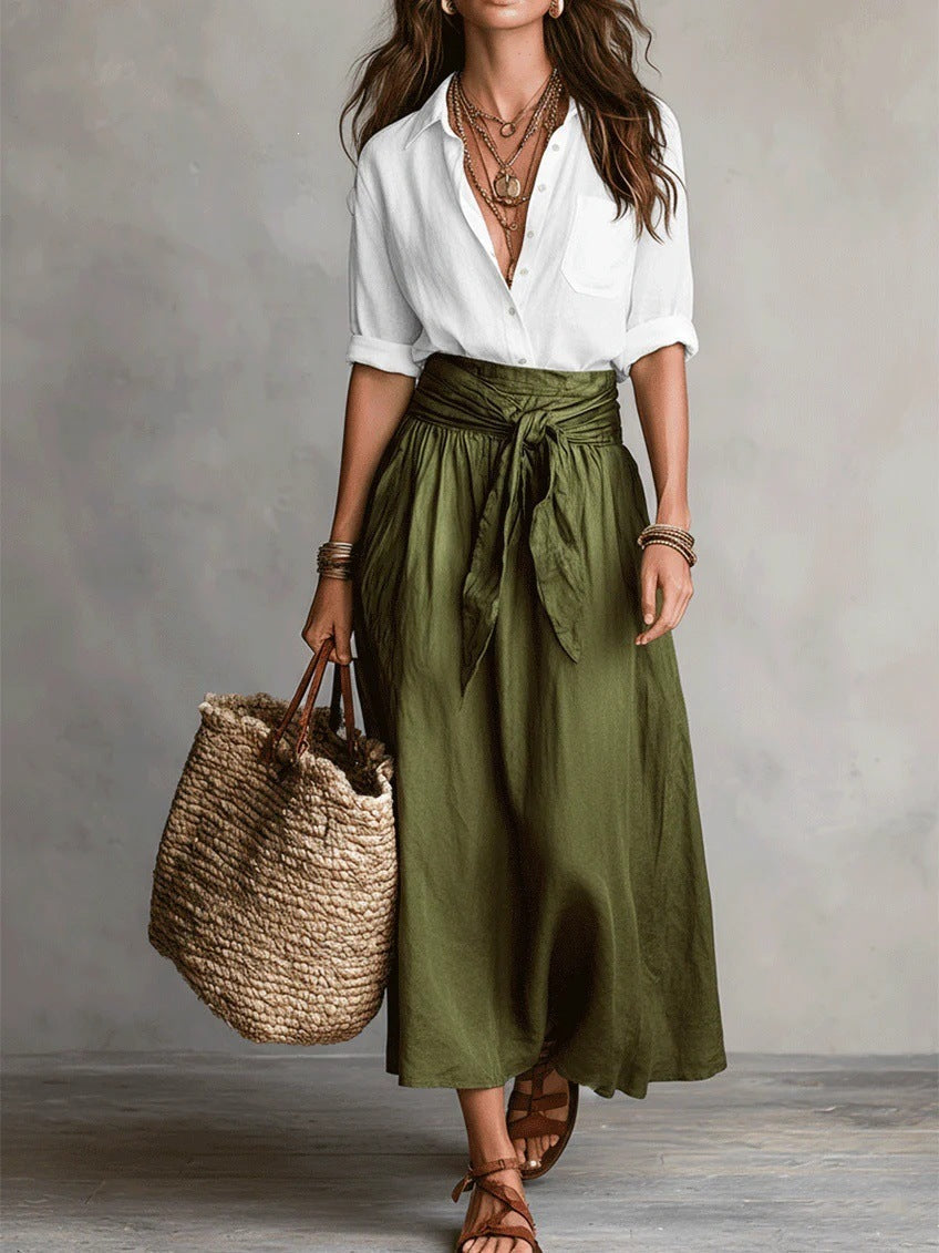 White and Olive / 4XL
