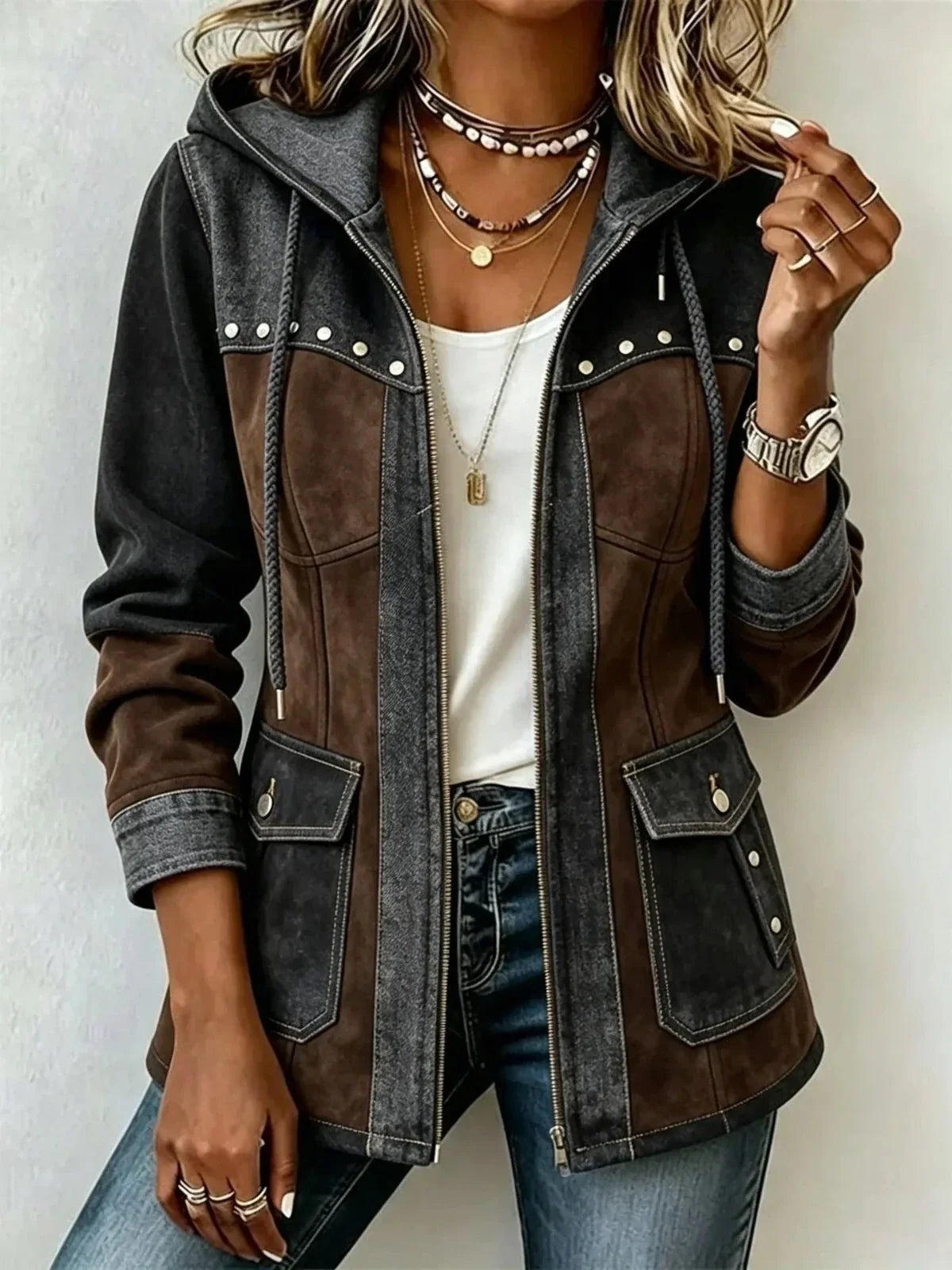 Charcoal Grey / Brown / 3XL