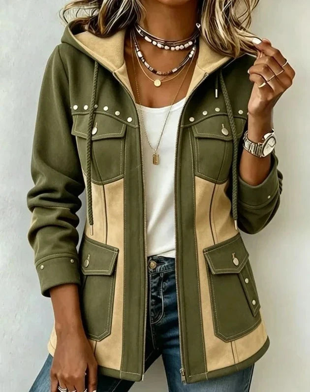 Olive Green / Beige / 3XL