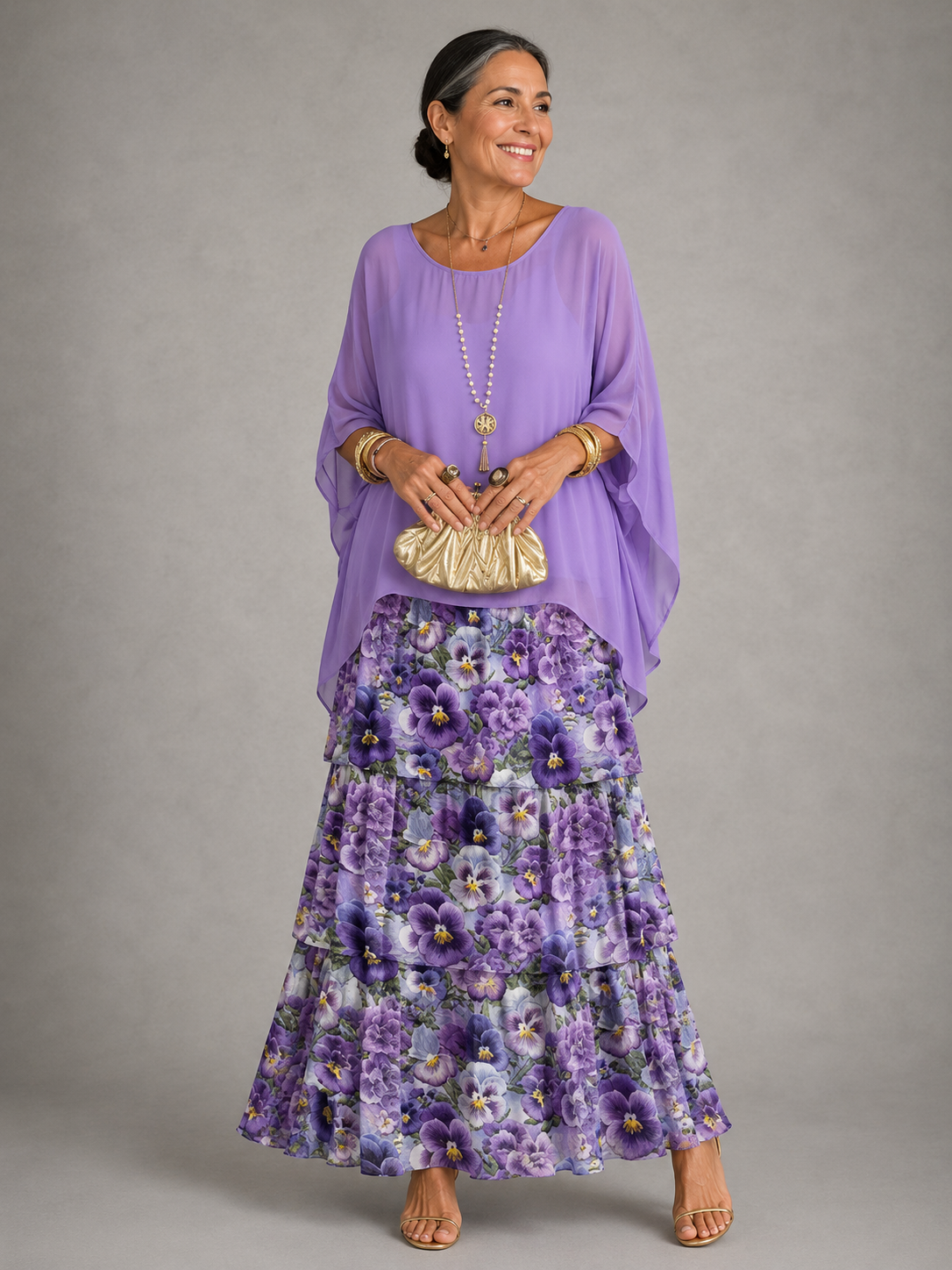 Purple Floral / 4XL